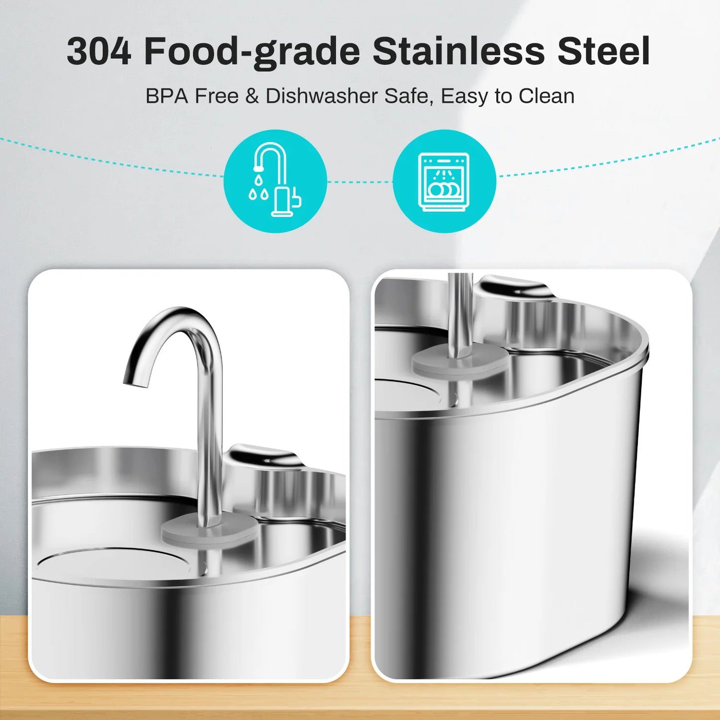 Stainless Steel Smart Pet Water Fountain — 2.2L Ultra-Quiet Filtered Drinking Dispenser for Cats & Dogs
